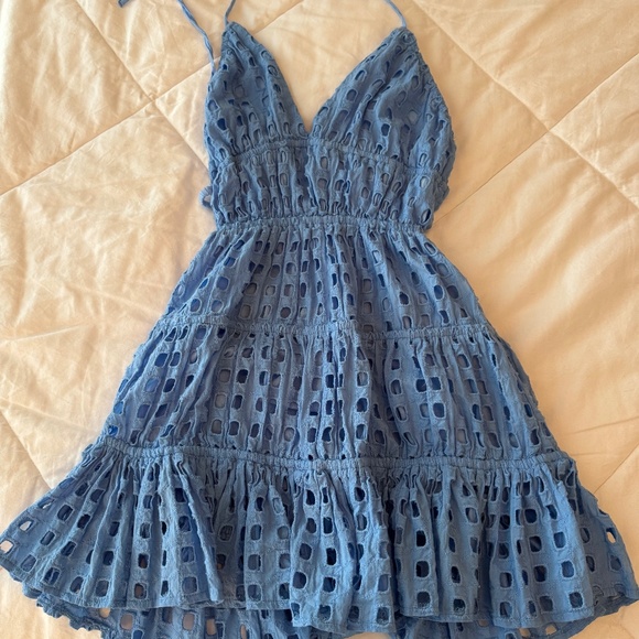 Blue Oasis Eyelet Dress - surf gypsy - Picture 1 of 4
